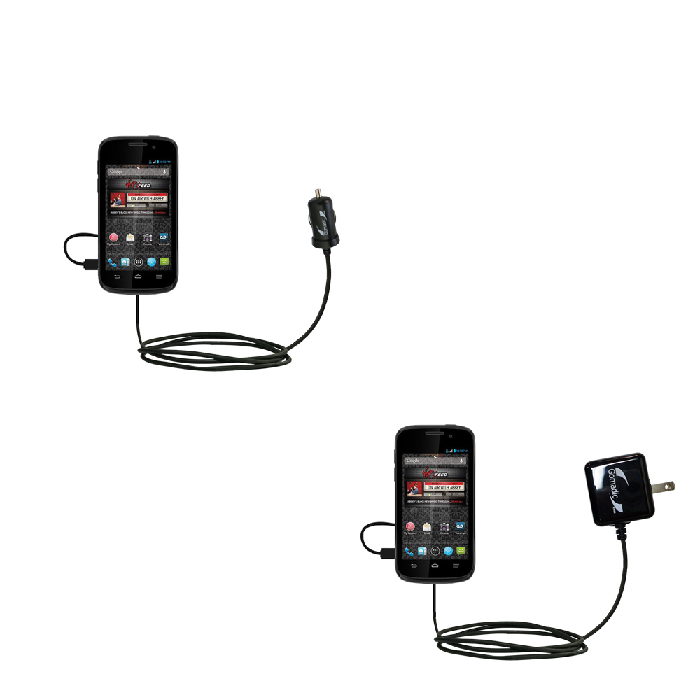 Car & Home Charger Kit compatible with the ZTE Reef