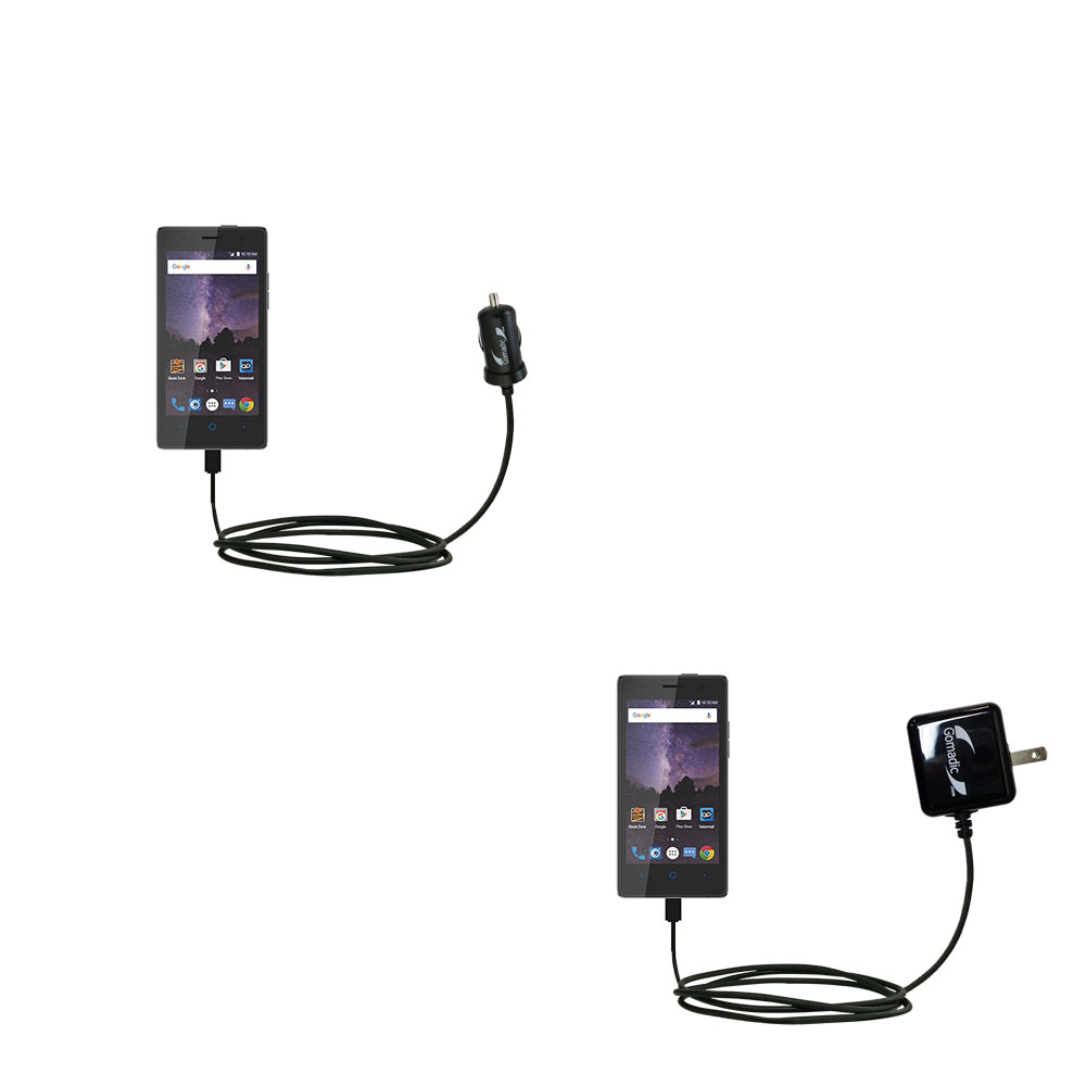 Car & Home Charger Kit compatible with the ZTE Tempo