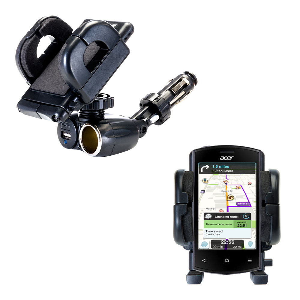 Cigarette Lighter Car Auto Holder Mount compatible with the Acer Liquid Express