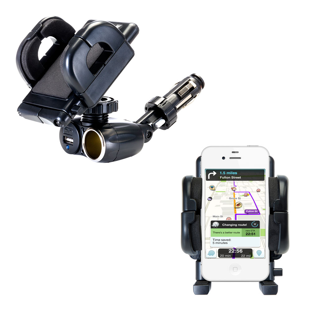 Cigarette Lighter Car Auto Holder Mount compatible with the Apple iPhone 4S