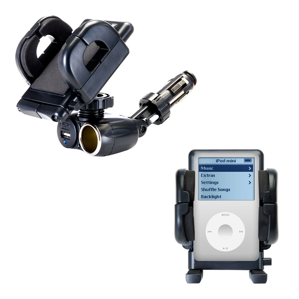 Cigarette Lighter Car Auto Holder Mount compatible with the Apple iPod Photo (40GB)