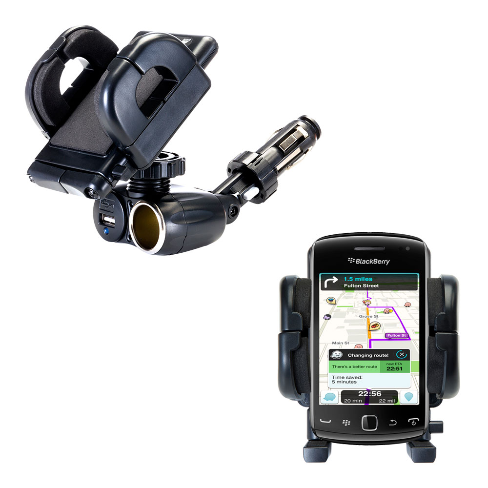 Cigarette Lighter Car Auto Holder Mount compatible with the Blackberry Curve 9380