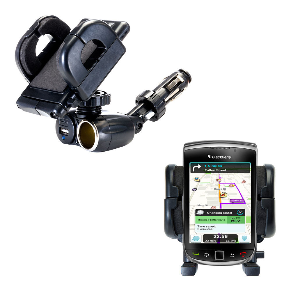 Cigarette Lighter Car Auto Holder Mount compatible with the Blackberry Torch 2