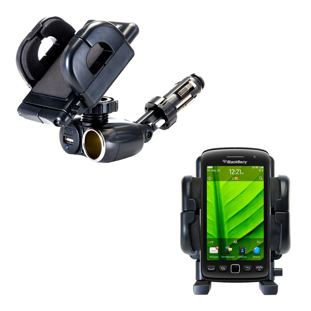 Cigarette Lighter Car Auto Holder Mount compatible with the Blackberry Torch 9850