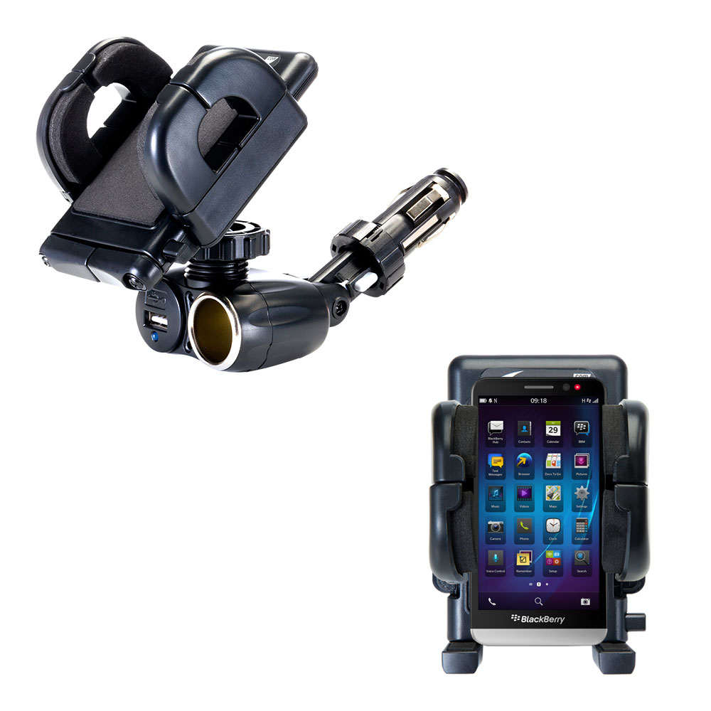 Cigarette Lighter Car Auto Holder Mount compatible with the Blackberry Z30