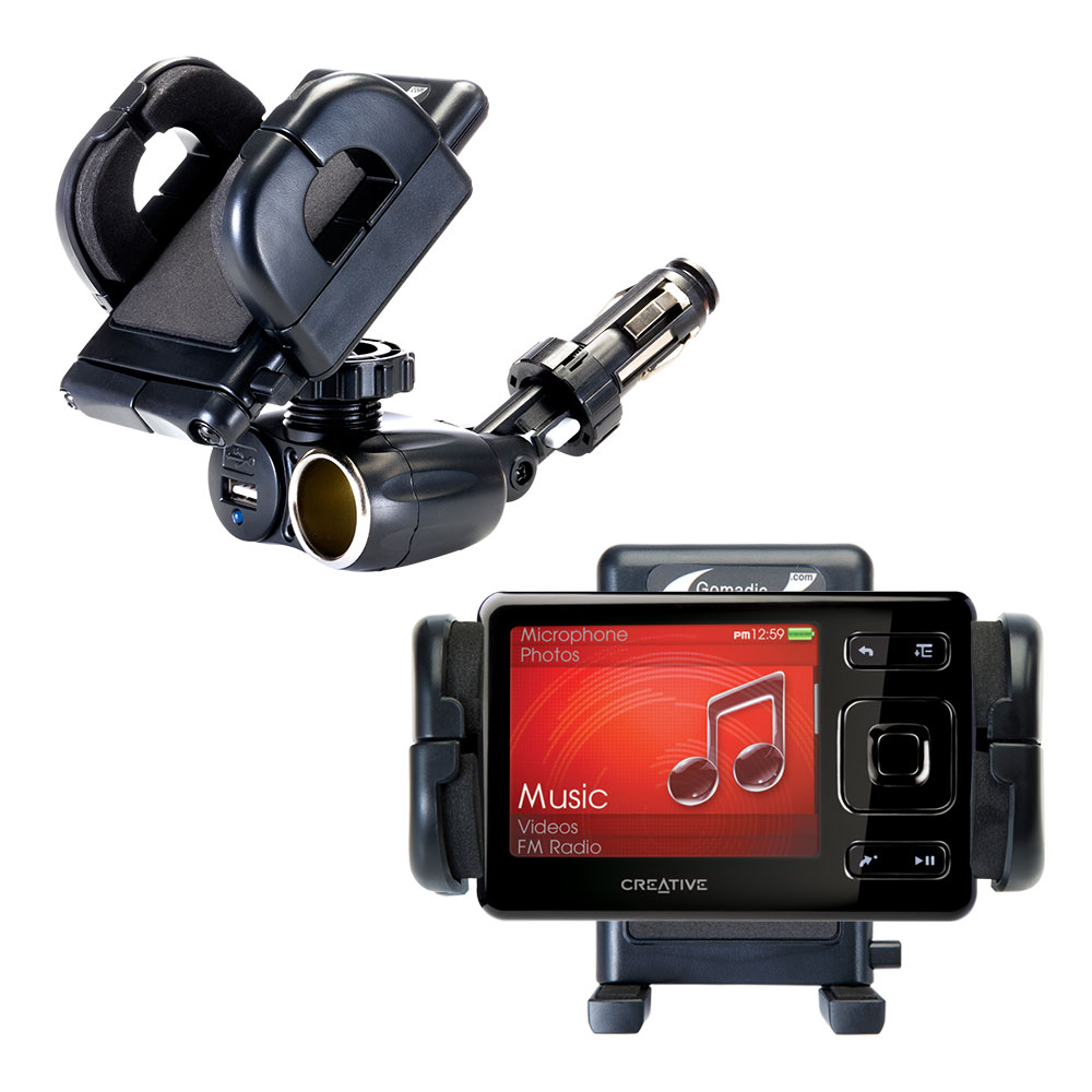 Cigarette Lighter Car Auto Holder Mount compatible with the Creative Zen (All GB Versions)