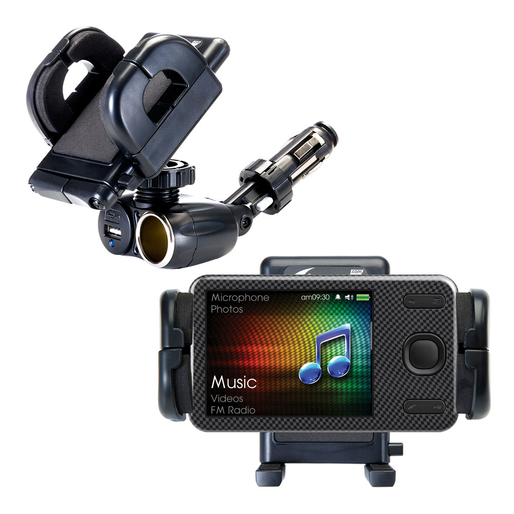 Cigarette Lighter Car Auto Holder Mount compatible with the Creative Zen X-Fi Style