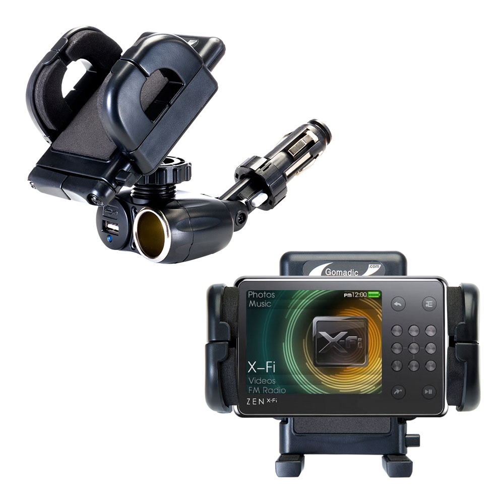 Cigarette Lighter Car Auto Holder Mount compatible with the Creative Zen X-Fi with Wireless LAN