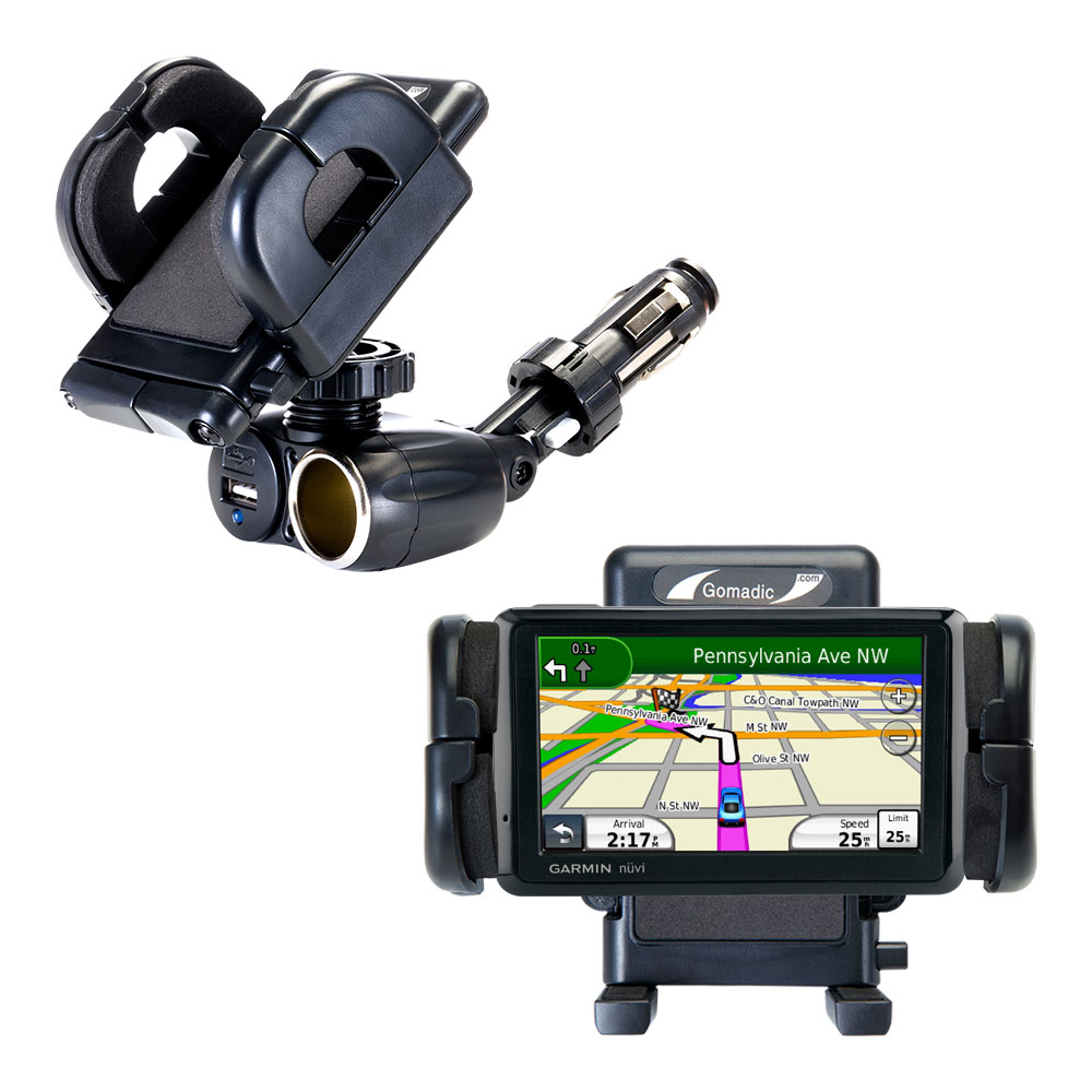 Cigarette Lighter Car Auto Holder Mount compatible with the Garmin Nuvi 205W