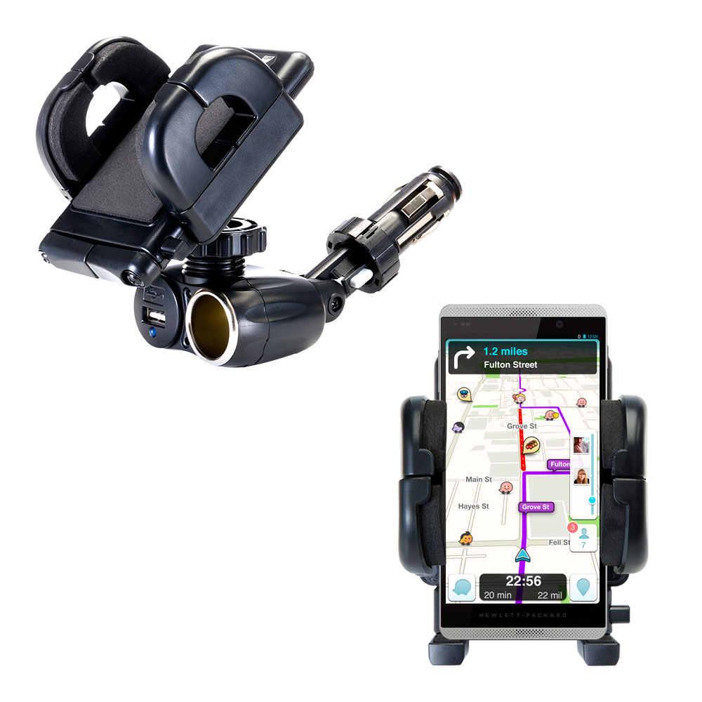 Cigarette Lighter Car Auto Holder Mount compatible with the HP Slate 6 VoiceTab II