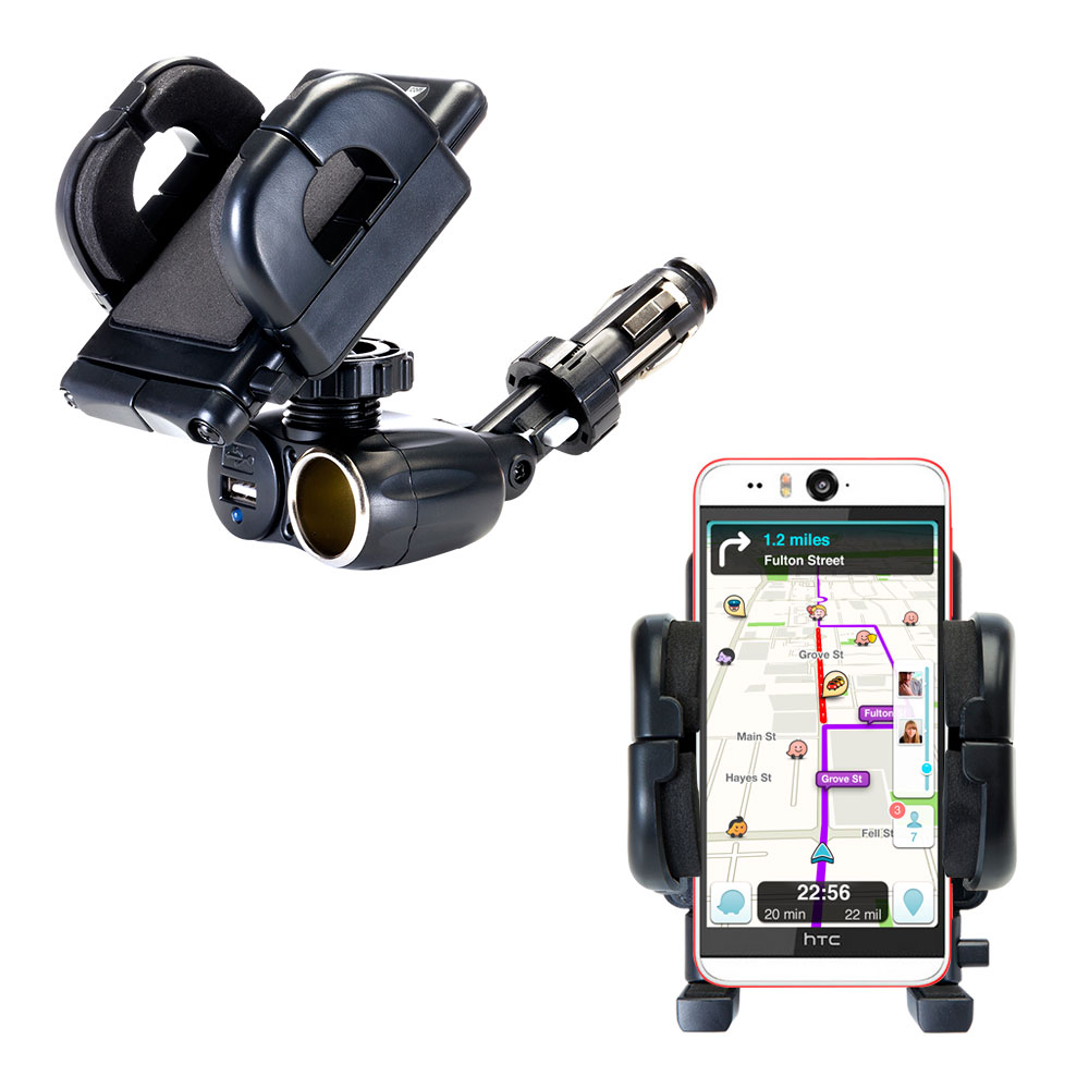 Cigarette Lighter Car Auto Holder Mount compatible with the HTC Desire EYE