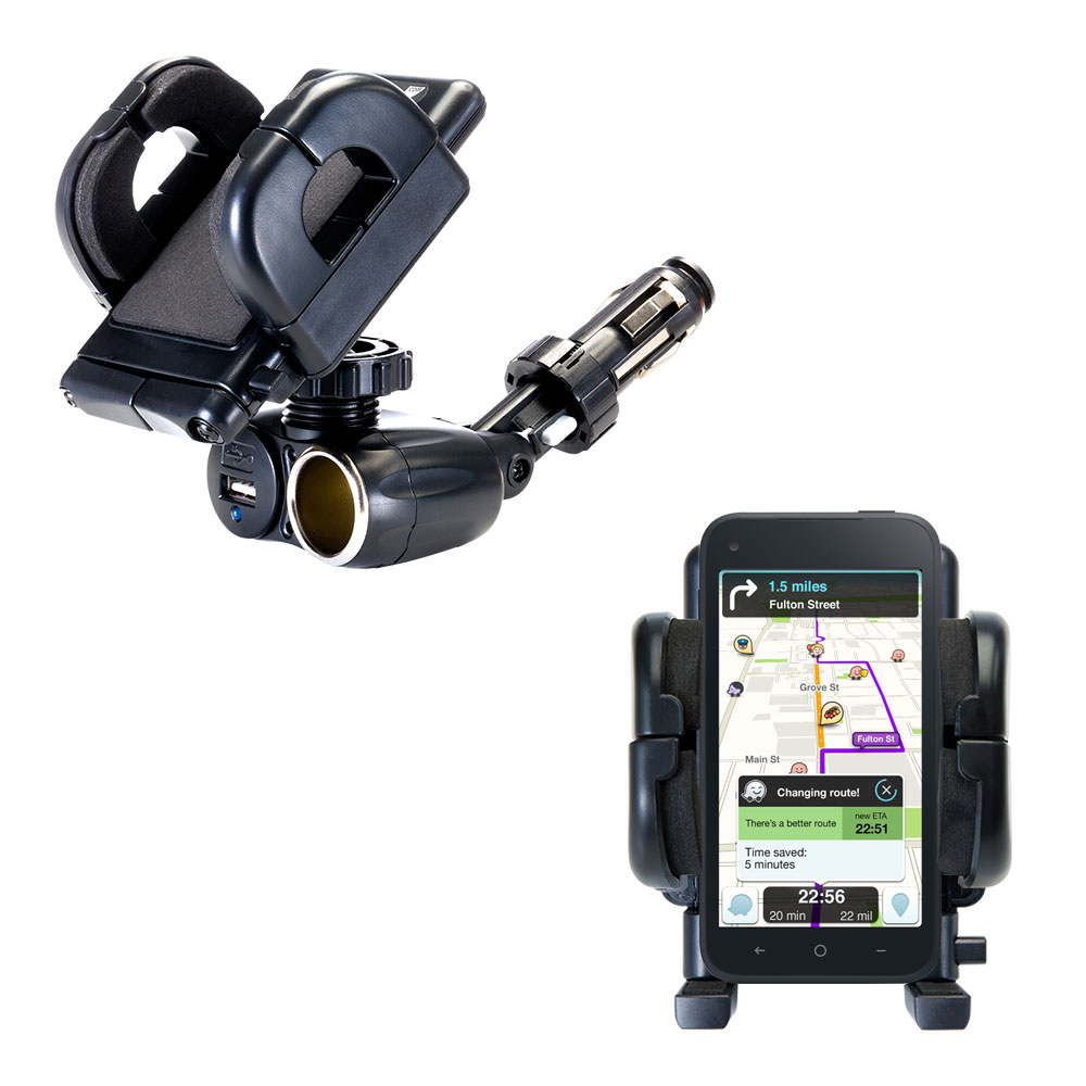 Cigarette Lighter Car Auto Holder Mount compatible with the HTC First