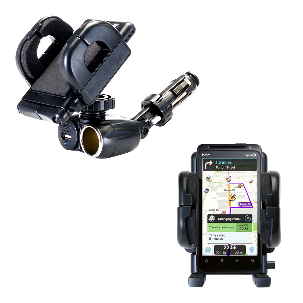 Cigarette Lighter Car Auto Holder Mount compatible with the HTC Kingdom