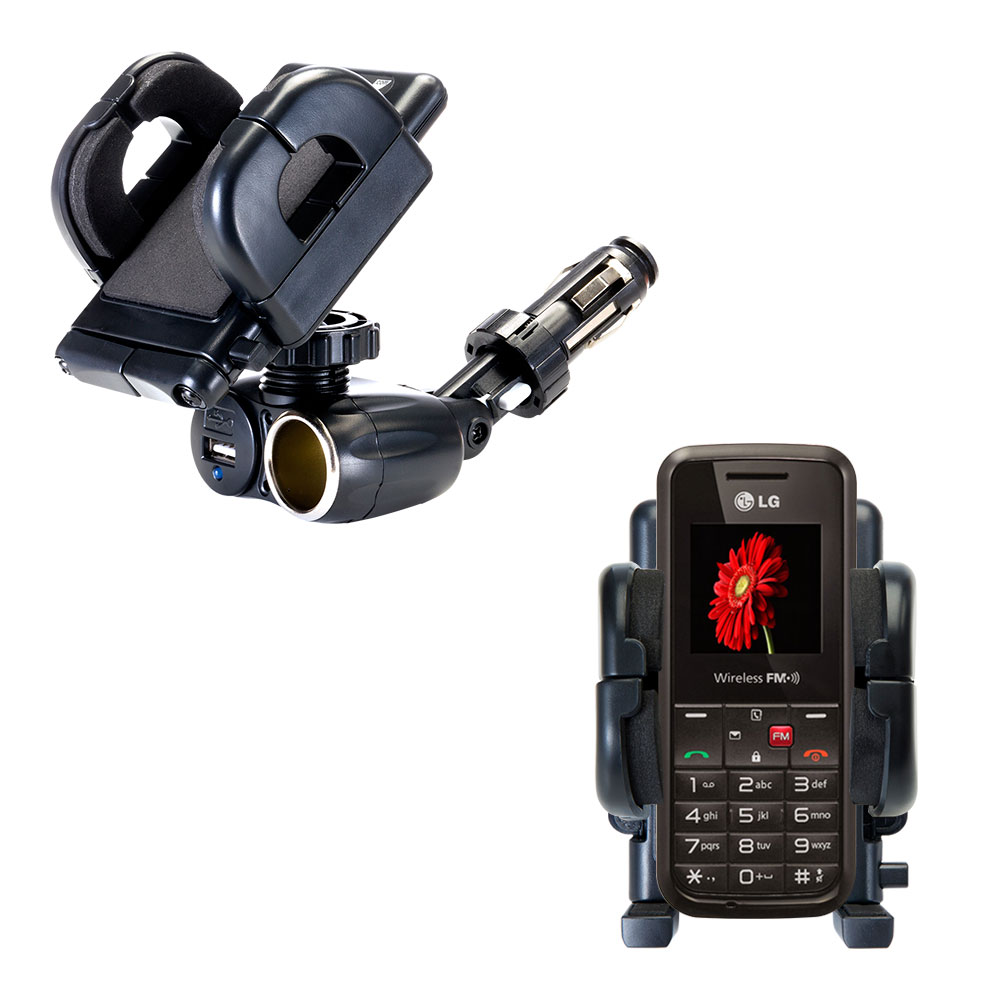 Cigarette Lighter Car Auto Holder Mount compatible with the LG GS107 GS106
