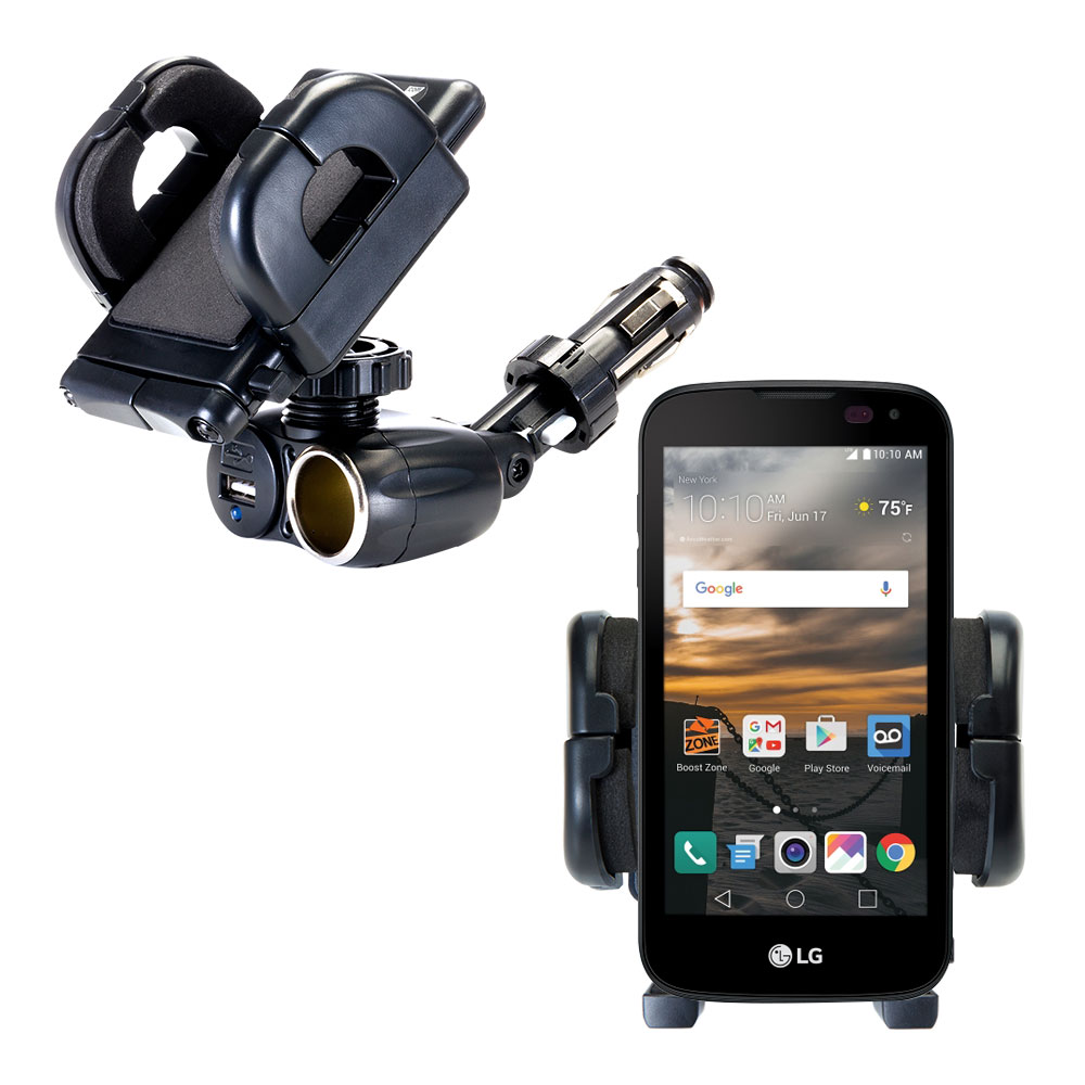 Cigarette Lighter Car Auto Holder Mount compatible with the LG K3