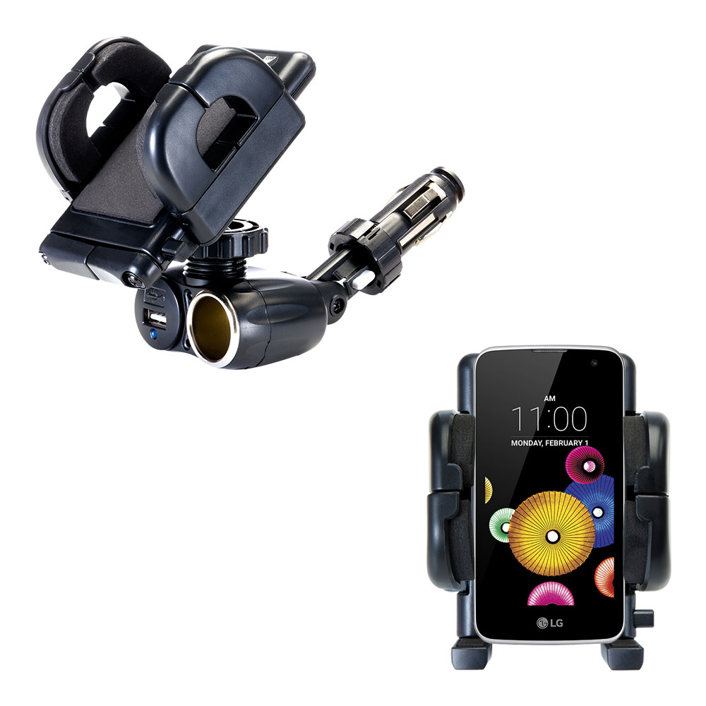 Cigarette Lighter Car Auto Holder Mount compatible with the LG K4