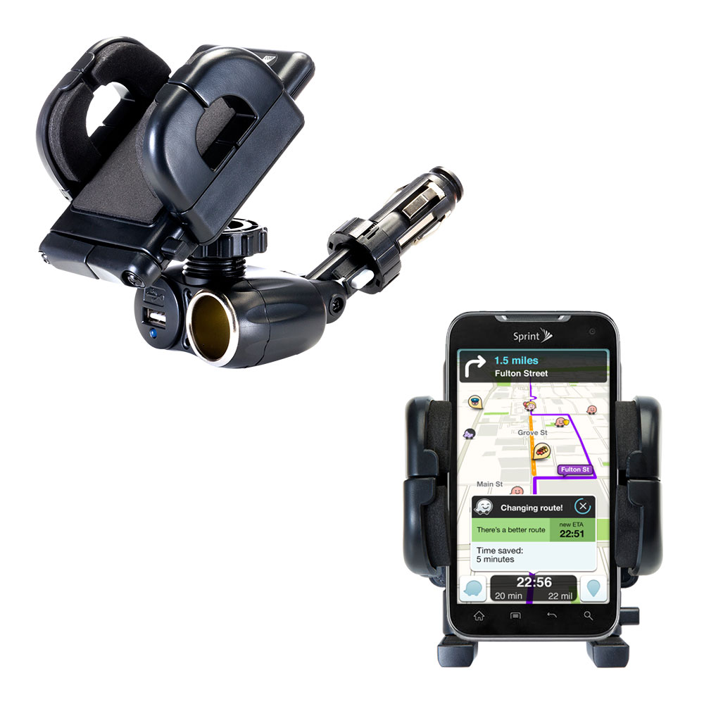 Cigarette Lighter Car Auto Holder Mount compatible with the LG Viper 4G / LS840