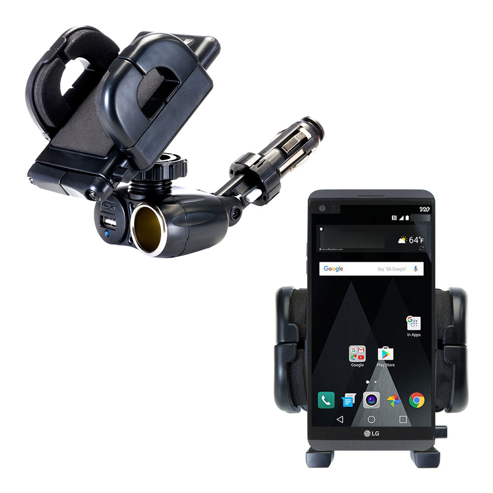 Cigarette Lighter Car Auto Holder Mount compatible with the LG X Power
