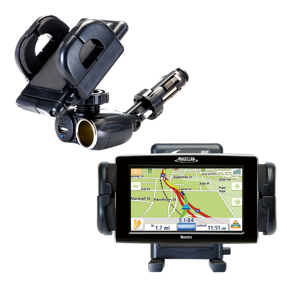 Cigarette Lighter Car Auto Holder Mount compatible with the Magellan Maestro 5340