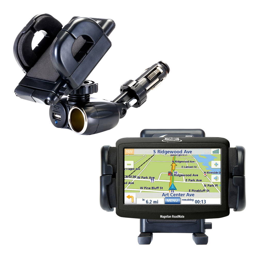 Cigarette Lighter Car Auto Holder Mount compatible with the Magellan Roadmate 1412