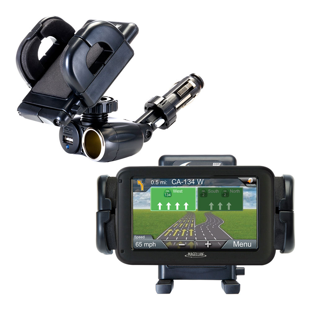 Cigarette Lighter Car Auto Holder Mount compatible with the Magellan RoadMate 2520 / 2525 / 2535