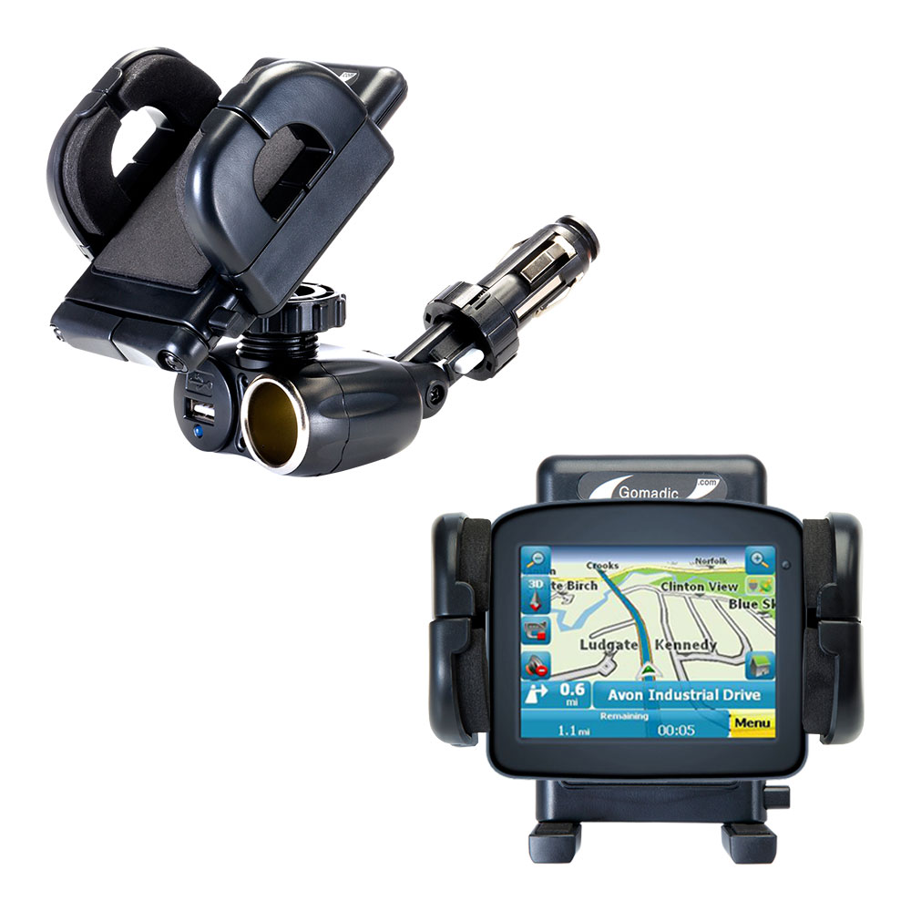 Cigarette Lighter Car Auto Holder Mount compatible with the Maylong FD-220 GPS For Dummies