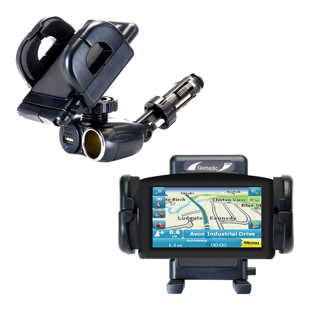 Cigarette Lighter Car Auto Holder Mount compatible with the Maylong FD-430 GPS For Dummies
