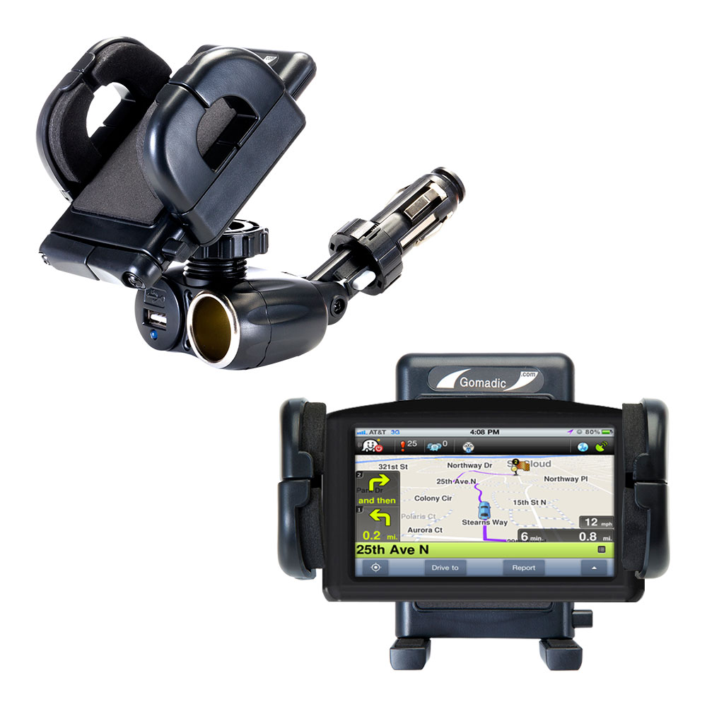 Cigarette Lighter Car Auto Holder Mount compatible with the Maylong FD-435 GPS For Dummies