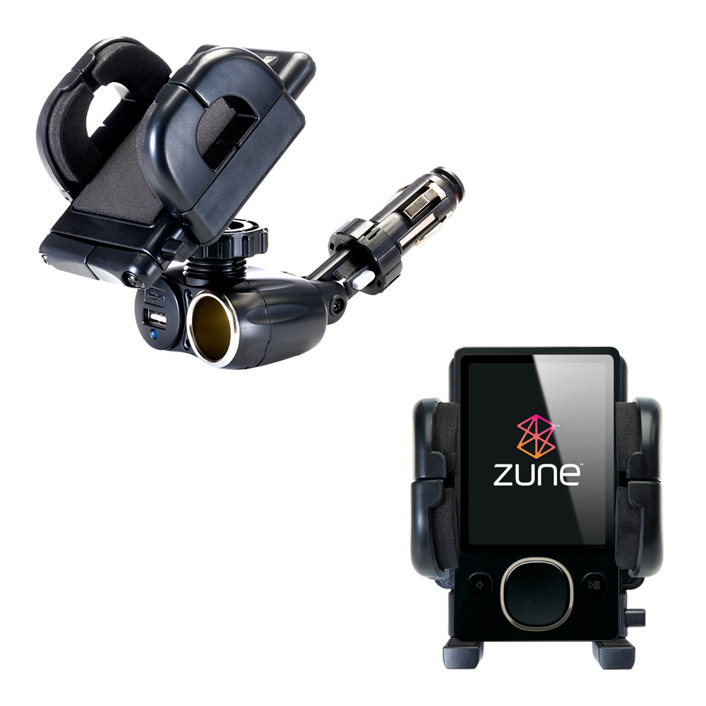 Cigarette Lighter Car Auto Holder Mount compatible with the Microsoft Zune (2nd and Latest Generation)