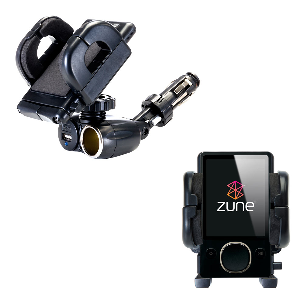 Cigarette Lighter Car Auto Holder Mount compatible with the Microsoft Zune 80GB 2nd Gen