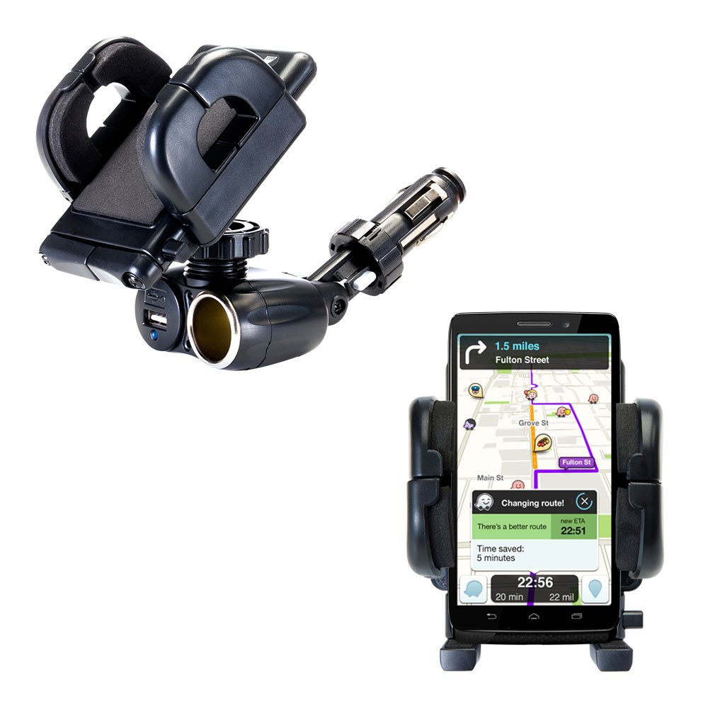 Cigarette Lighter Car Auto Holder Mount compatible with the Motorola Droid Ultra