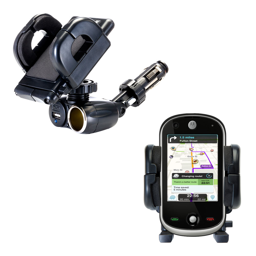 Cigarette Lighter Car Auto Holder Mount compatible with the Motorola Motosurf A3100