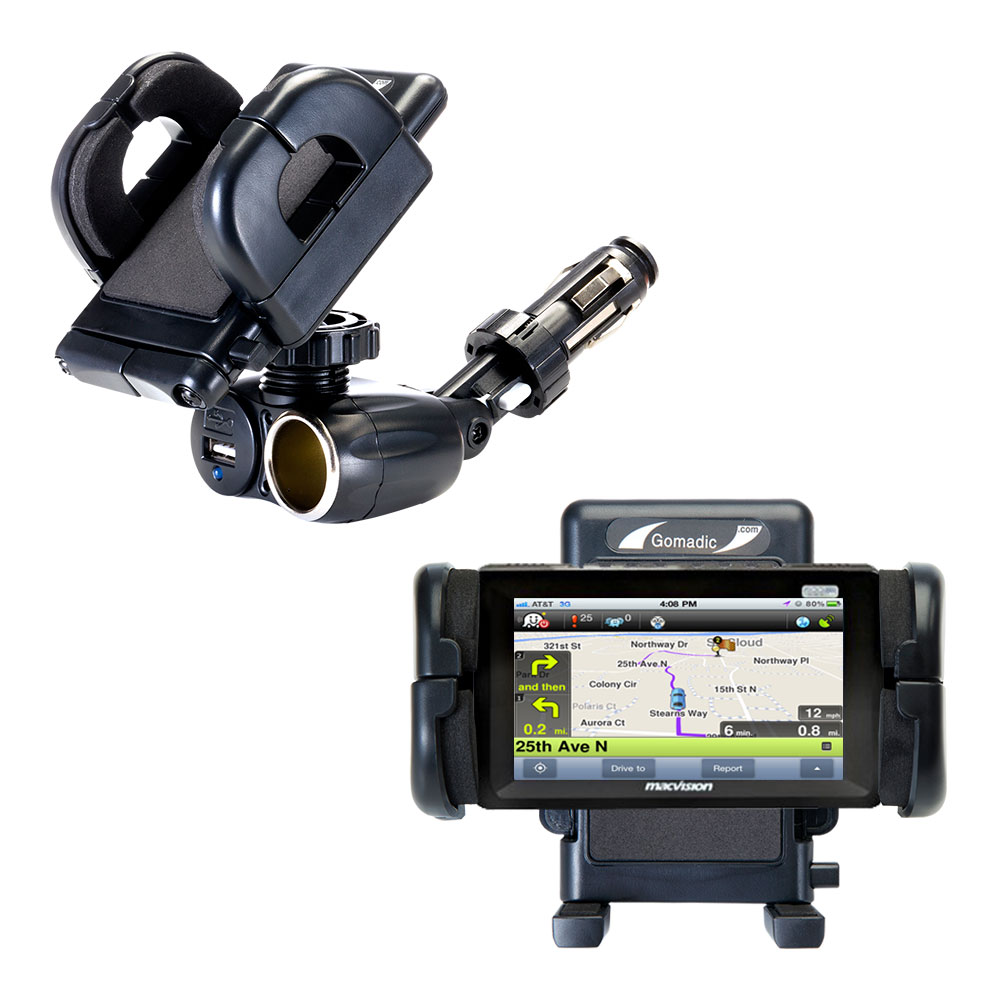 Cigarette Lighter Car Auto Holder Mount compatible with the Nextar MC1007