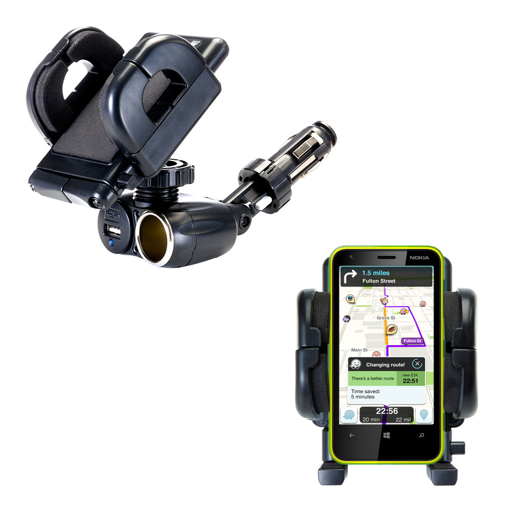 Cigarette Lighter Car Auto Holder Mount compatible with the Nokia Lumia 620