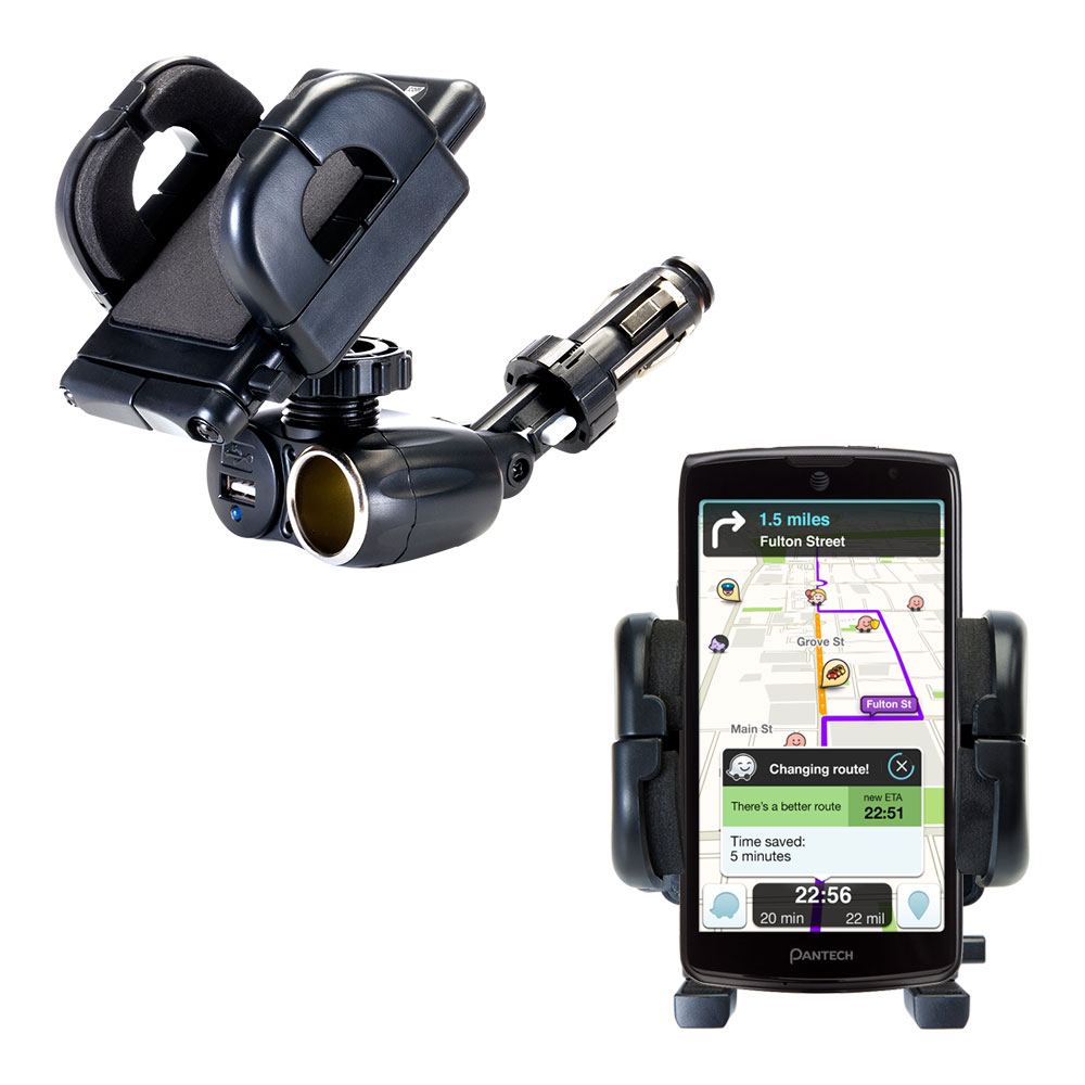 Cigarette Lighter Car Auto Holder Mount compatible with the Pantech Discover
