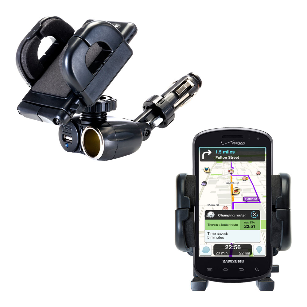 Cigarette Lighter Car Auto Holder Mount compatible with the Samsung 4G LTE