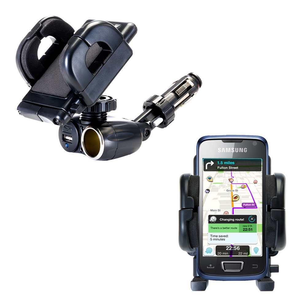 Cigarette Lighter Car Auto Holder Mount compatible with the Samsung Beam I8520