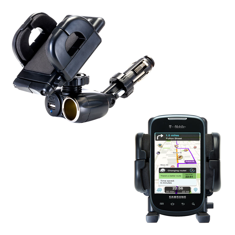 Cigarette Lighter Car Auto Holder Mount compatible with the Samsung Dart