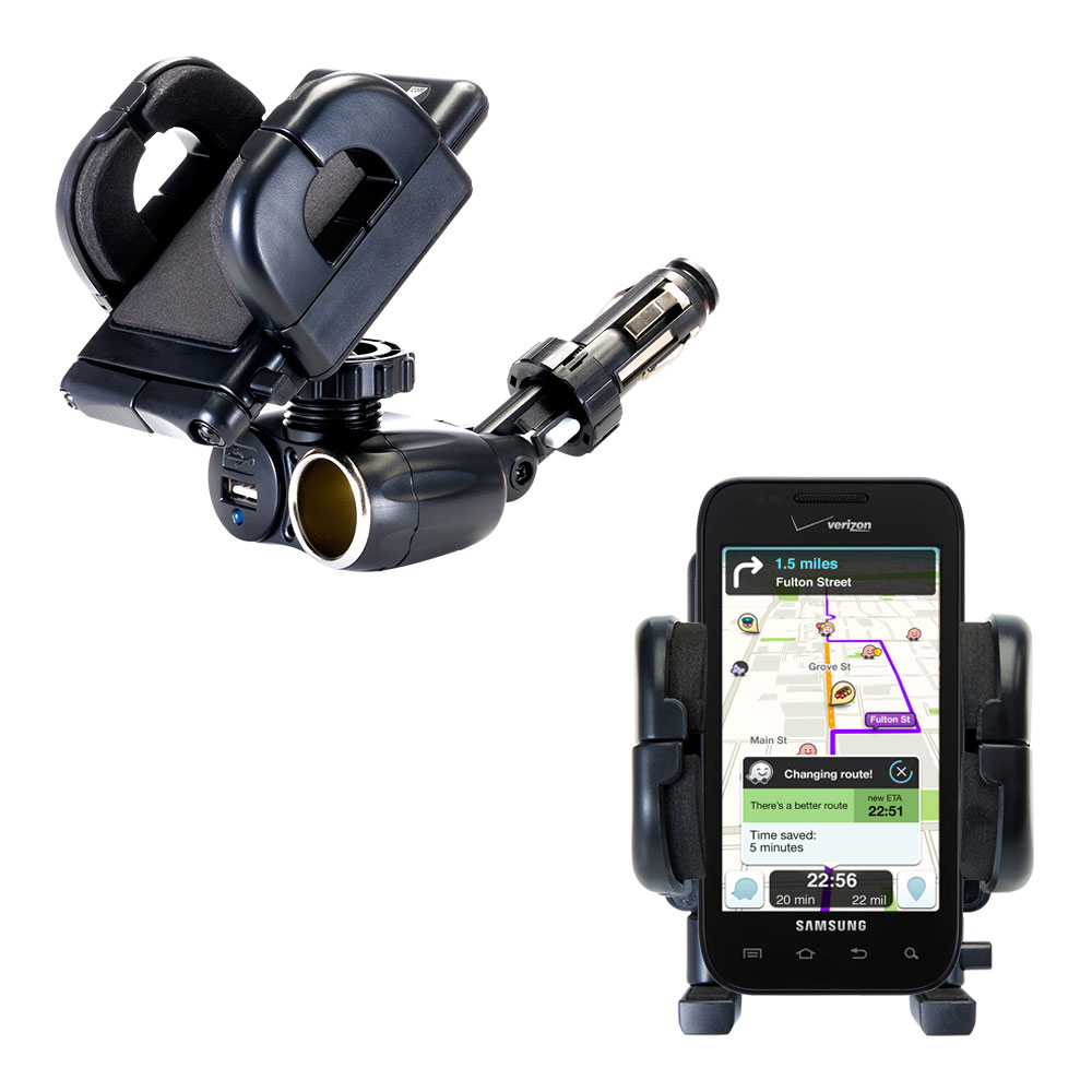Cigarette Lighter Car Auto Holder Mount compatible with the Samsung Fascinate
