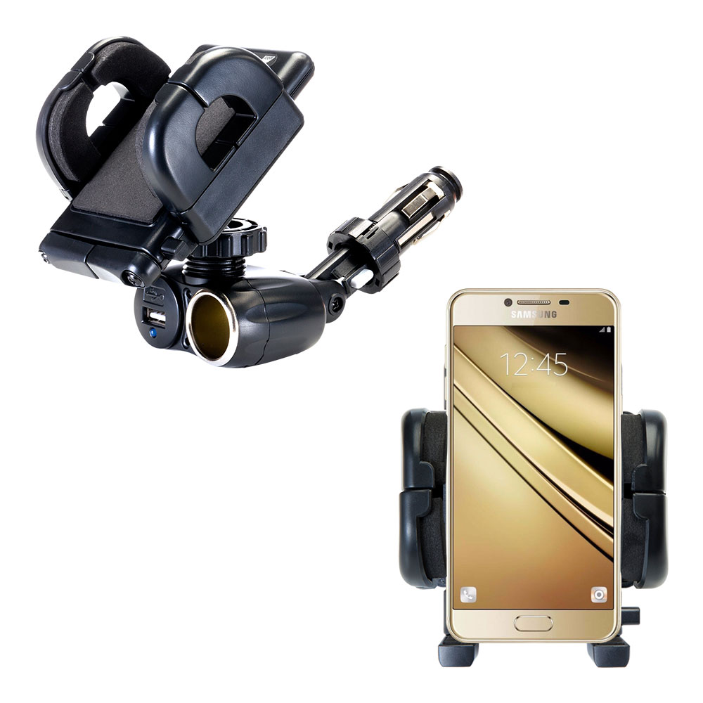 Cigarette Lighter Car Auto Holder Mount compatible with the Samsung Galaxy C5