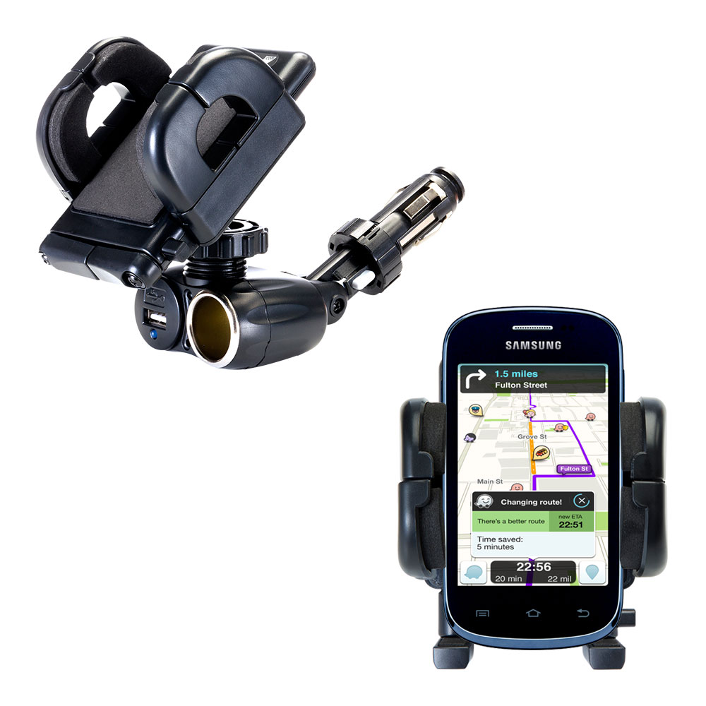 Cigarette Lighter Car Auto Holder Mount compatible with the Samsung Galaxy Discover