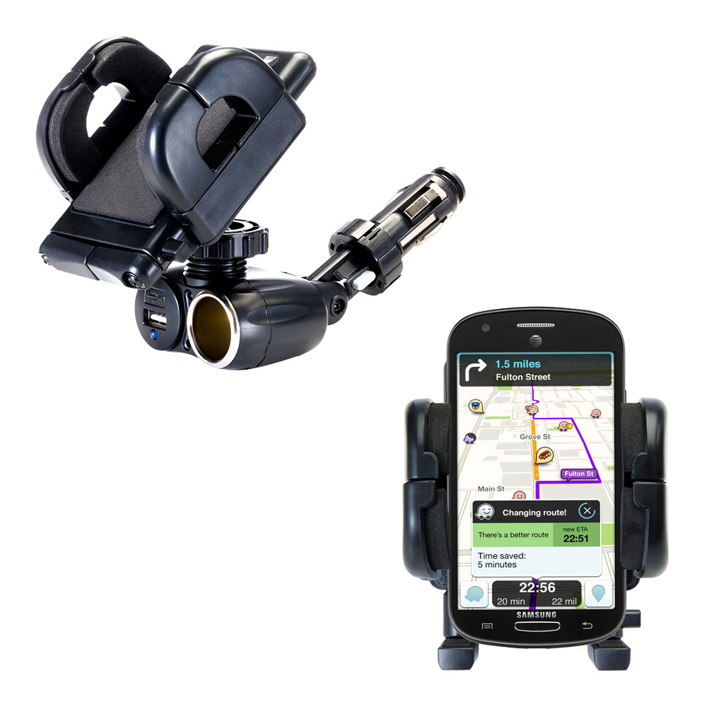 Cigarette Lighter Car Auto Holder Mount compatible with the Samsung Galaxy Express I437