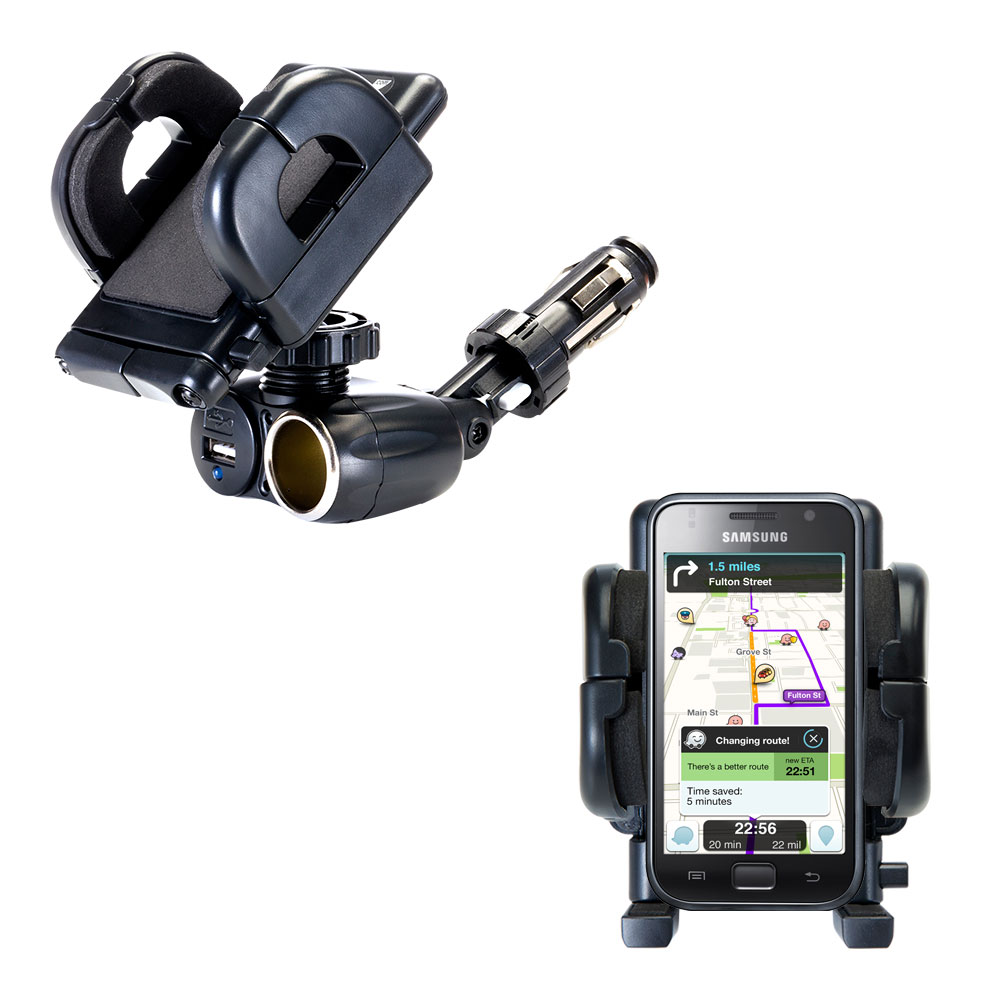 Cigarette Lighter Car Auto Holder Mount compatible with the Samsung Galaxy SL