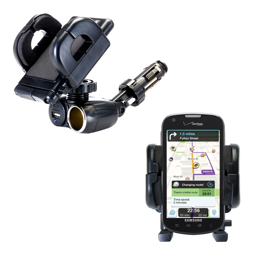 Cigarette Lighter Car Auto Holder Mount compatible with the Samsung Galaxy Stellar