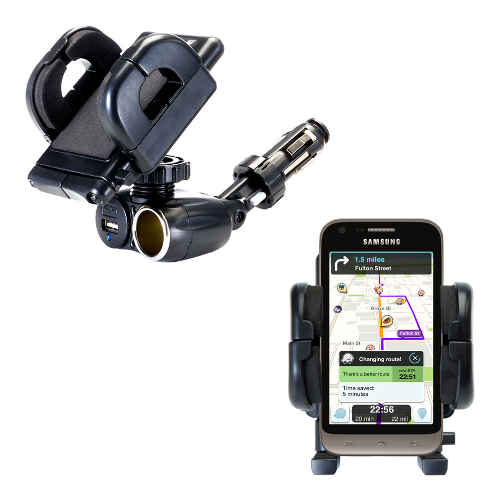 Cigarette Lighter Car Auto Holder Mount compatible with the Samsung Galaxy Victory