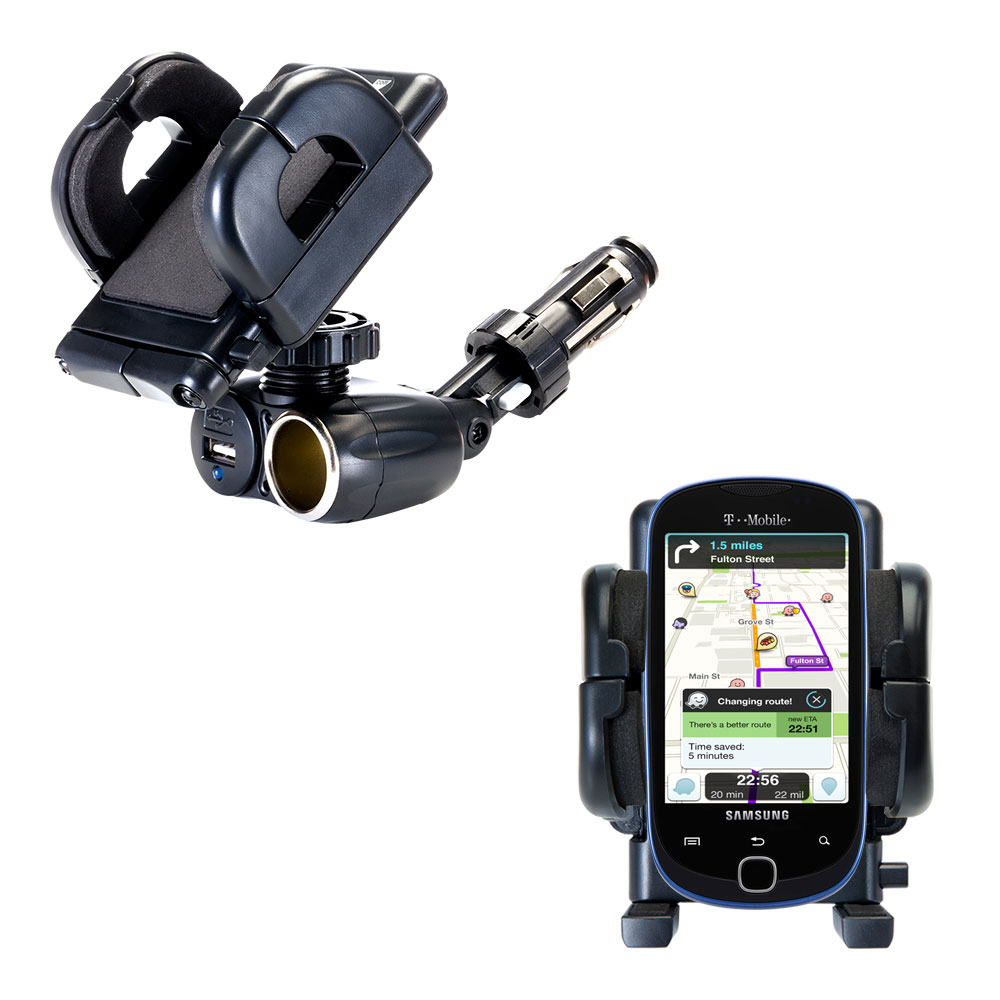 Cigarette Lighter Car Auto Holder Mount compatible with the Samsung Gravity Touch 2
