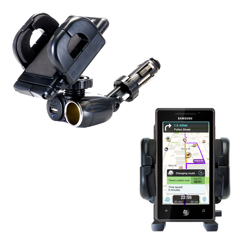 Cigarette Lighter Car Auto Holder Mount compatible with the Samsung GT-I8700