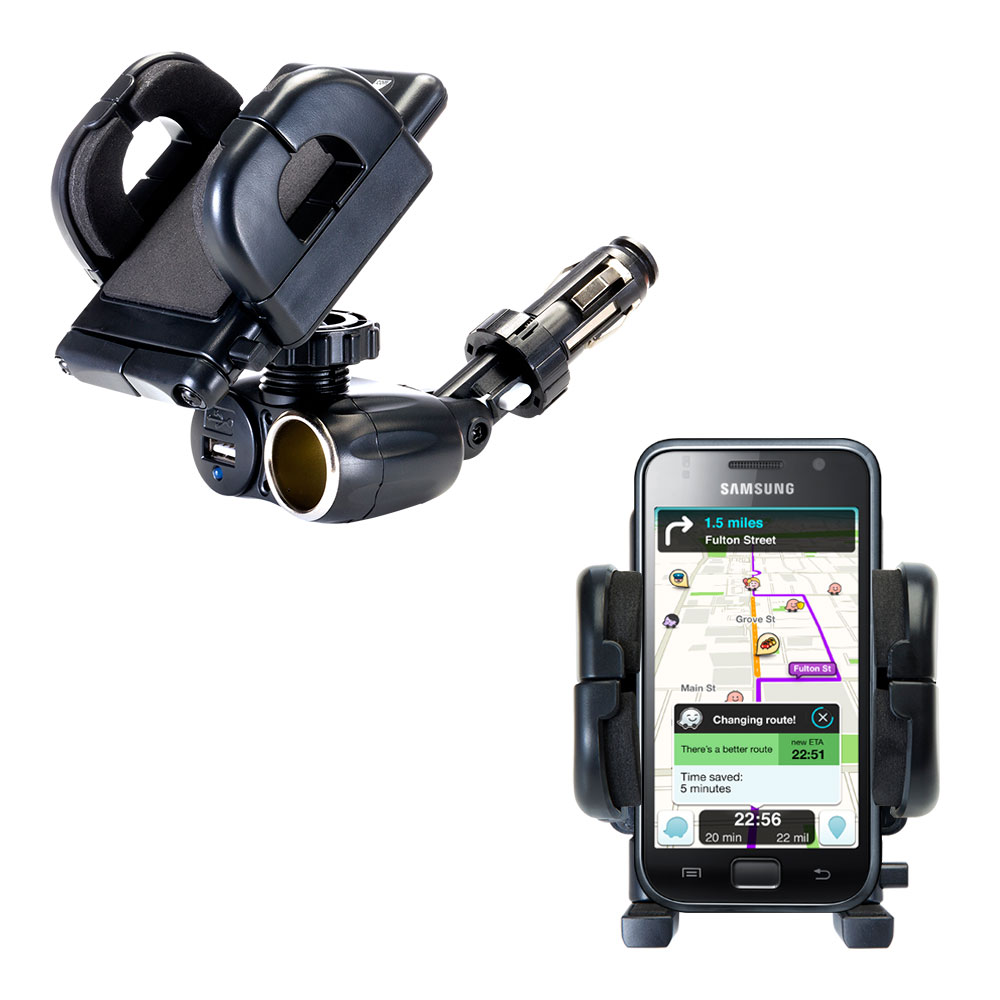 Cigarette Lighter Car Auto Holder Mount compatible with the Samsung GT-I9000