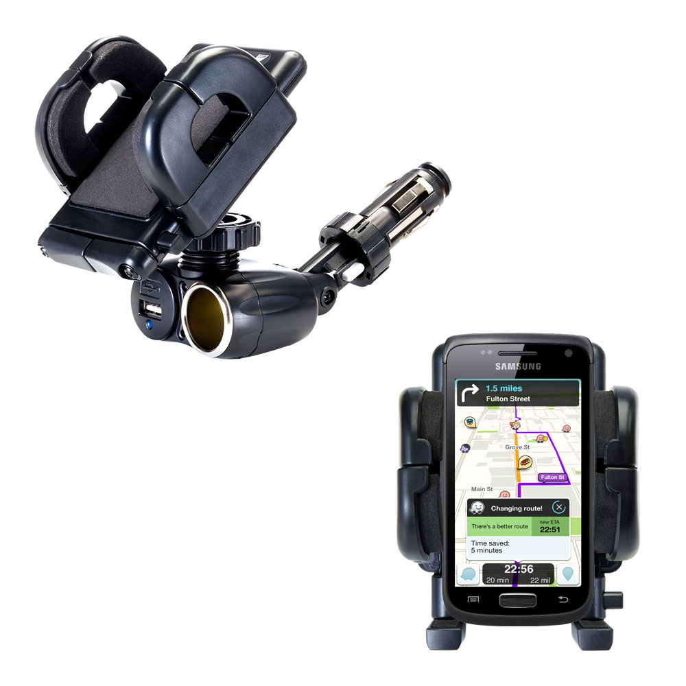 Cigarette Lighter Car Auto Holder Mount compatible with the Samsung I8150
