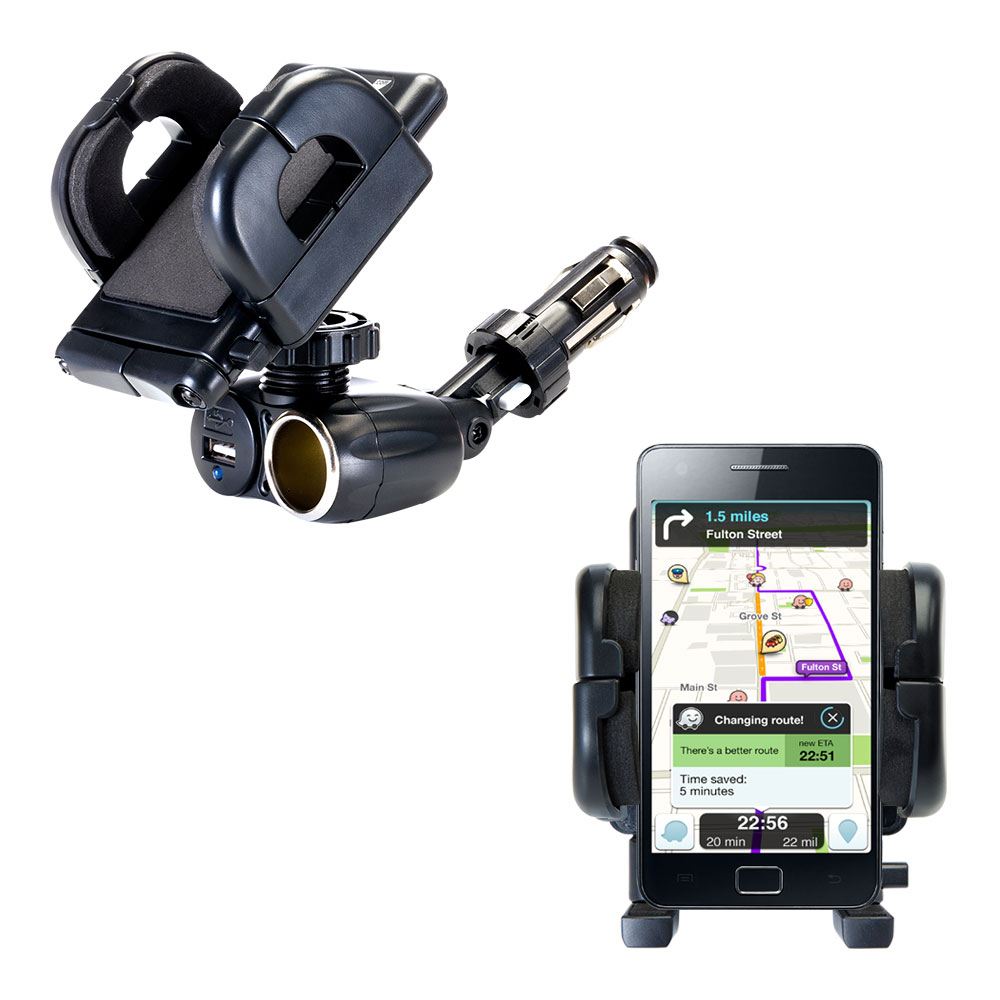 Cigarette Lighter Car Auto Holder Mount compatible with the Samsung i9100